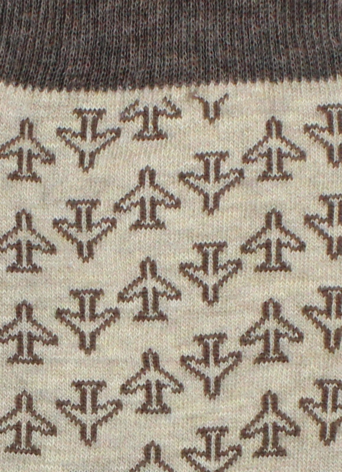 Beige/Brown Airplane Sock - 8602 - 35615 - Hammer Made