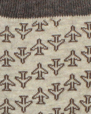 Beige/Brown Airplane Sock - 8602 - 35615 - Hammer Made