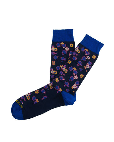 Black floral sock - 14602 - 74137 - Hammer Made