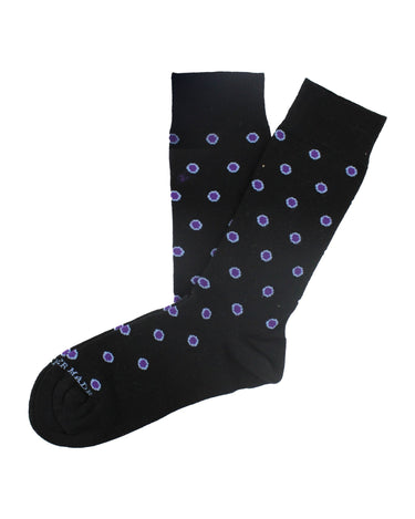 Black small ring dot sock - 14298 - 72662 - Hammer Made