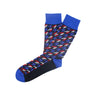 Blue two - tone houndstooth sock - 14554 - 74108 - Hammer Made