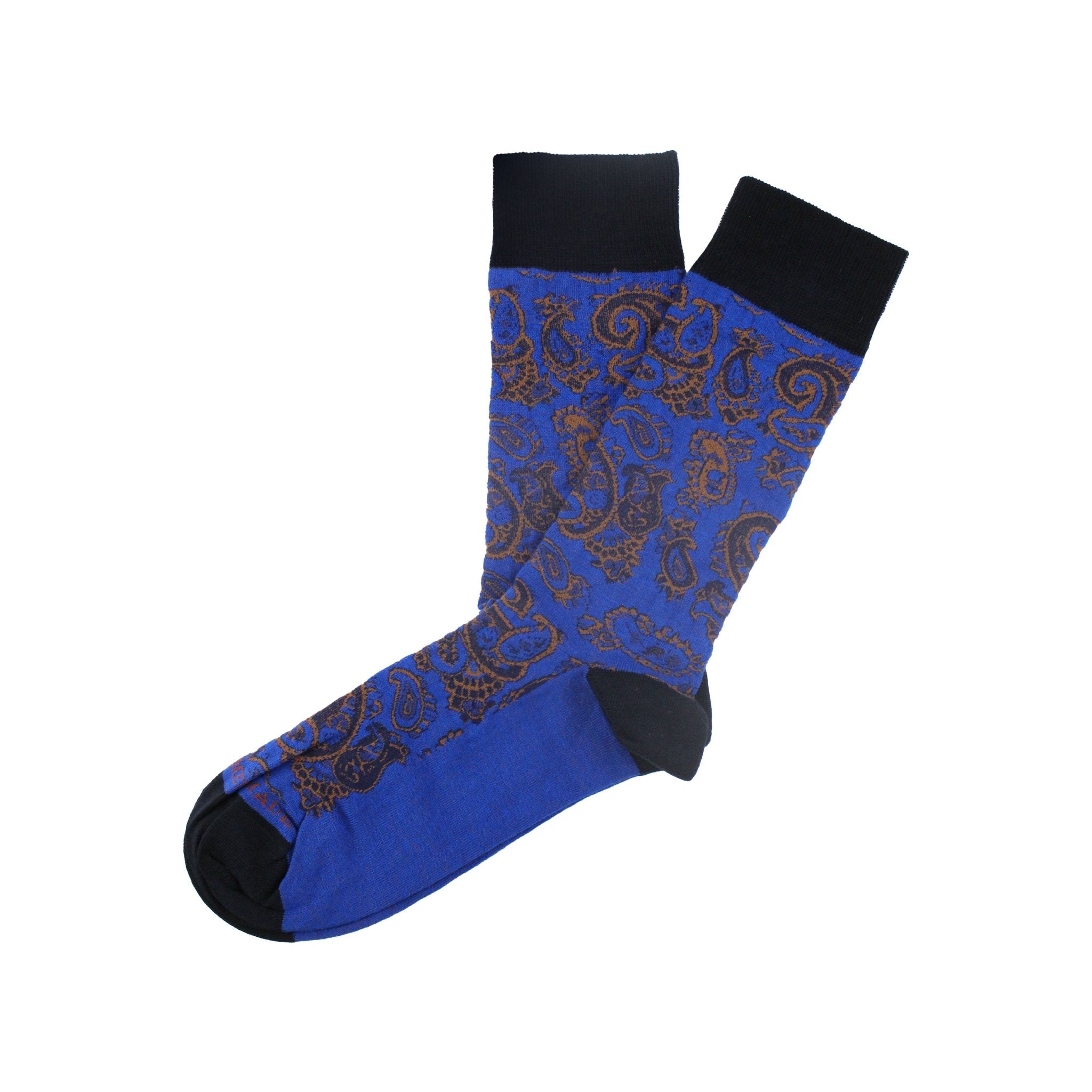 Blue/Gold Paisley Sock - 14531 - 74085 - Hammer Made