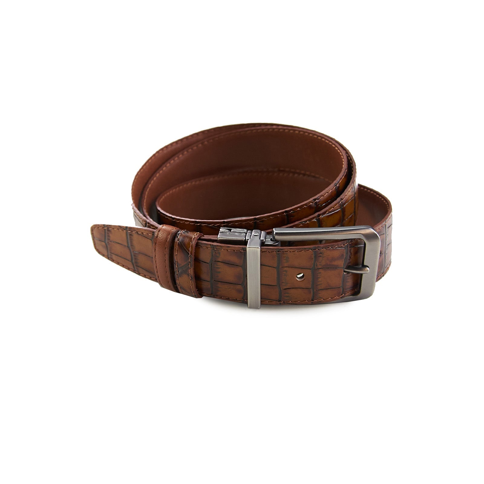 Brown Croc/Brown Belt - 12572 - 63855 - Hammer Made