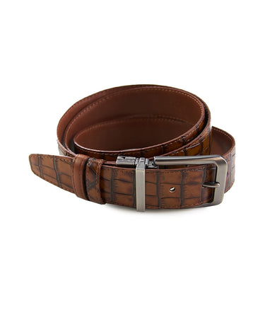 Brown Croc/Brown Belt - 12572 - 63855 - Hammer Made