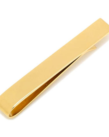 Gold Plated Stainless Steel Engravable Tie Bar - 13031 - 66949 - Hammer Made