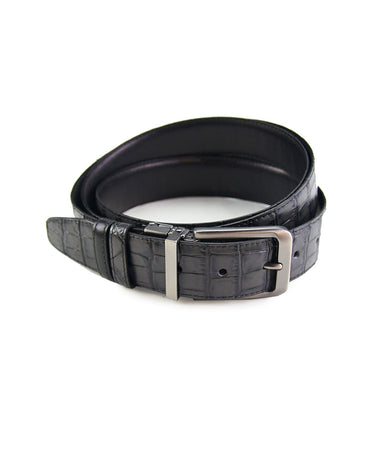 Grey Croc/Black Belt - 12569 - 63853 - Hammer Made