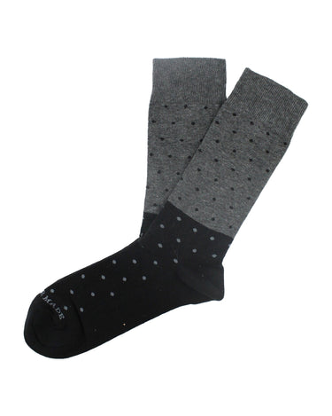 Grey/black two - tone dot sock - 14541 - 74095 - Hammer Made