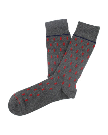 Grey/red dash sock - 14549 - 74103 - Hammer Made