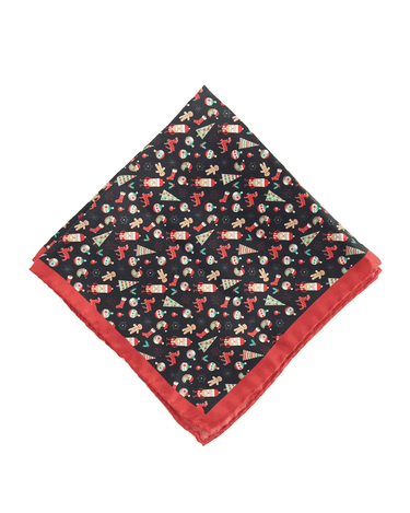 Multi Christmas pocket square - 14436 - 73536 - Hammer Made