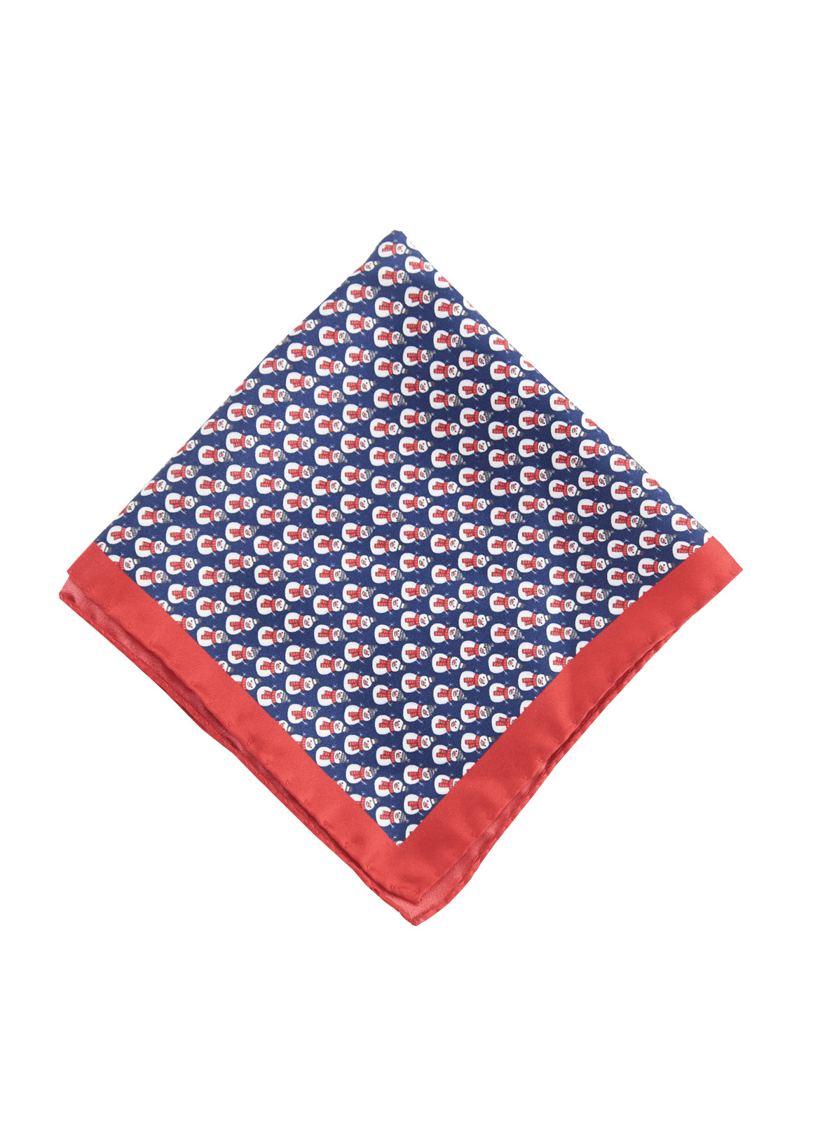 Navy snowman pocket square - 14388 - 73535 - Hammer Made