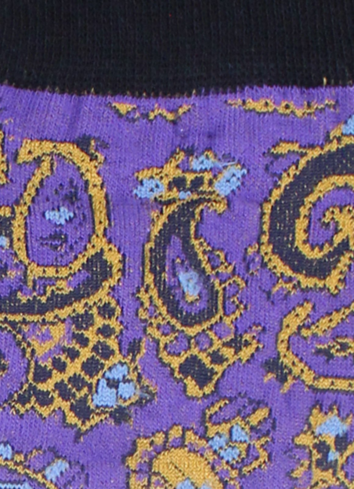 Purple/Gold Paisley Sock - 14532 - 74086 - Hammer Made