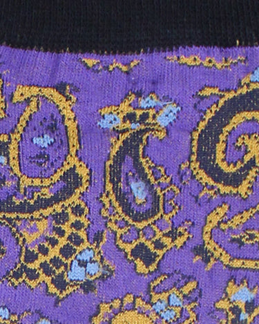 Purple/Gold Paisley Sock - 14532 - 74086 - Hammer Made