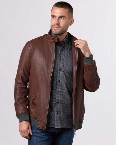 Redby Leather Bomber Jacket - 15333 - 80301 - Hammer Made