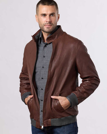 Redby Leather Bomber Jacket - 15333 - 80301 - Hammer Made