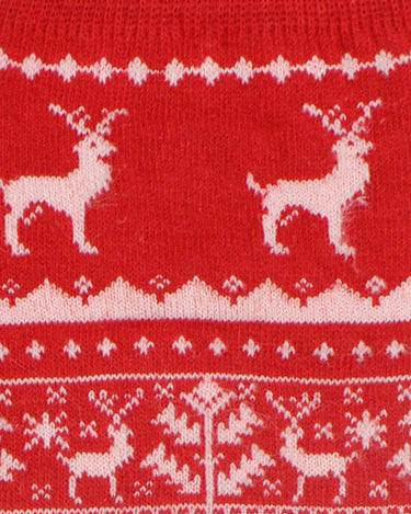 Red/white fair isle sock - 14580 - 74115 - Hammer Made