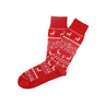 Red/white fair isle sock - 14580 - 74115 - Hammer Made