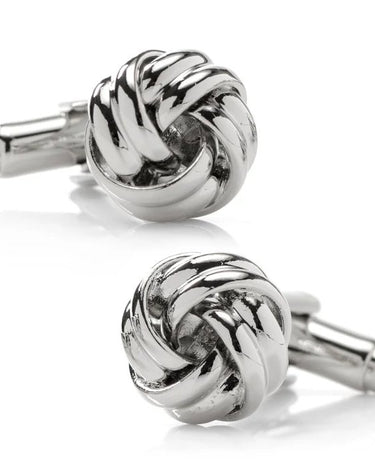 Silver Knot Cufflinks - 4671 - 22056 - Hammer Made