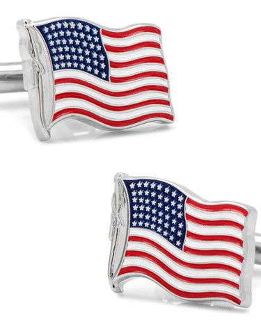 Waving American Flag Cufflinks - Hammer Made